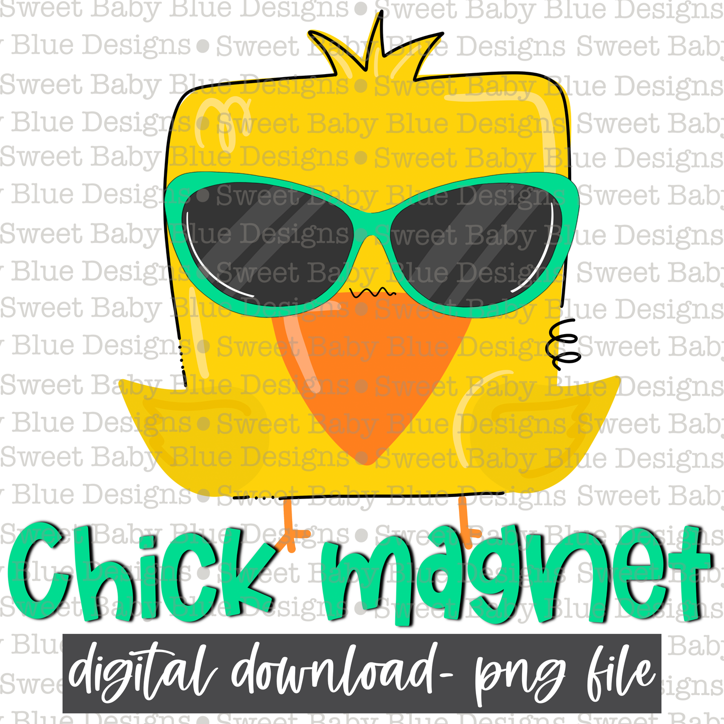 Chick magnet- Easter- PNG file- Digital Download