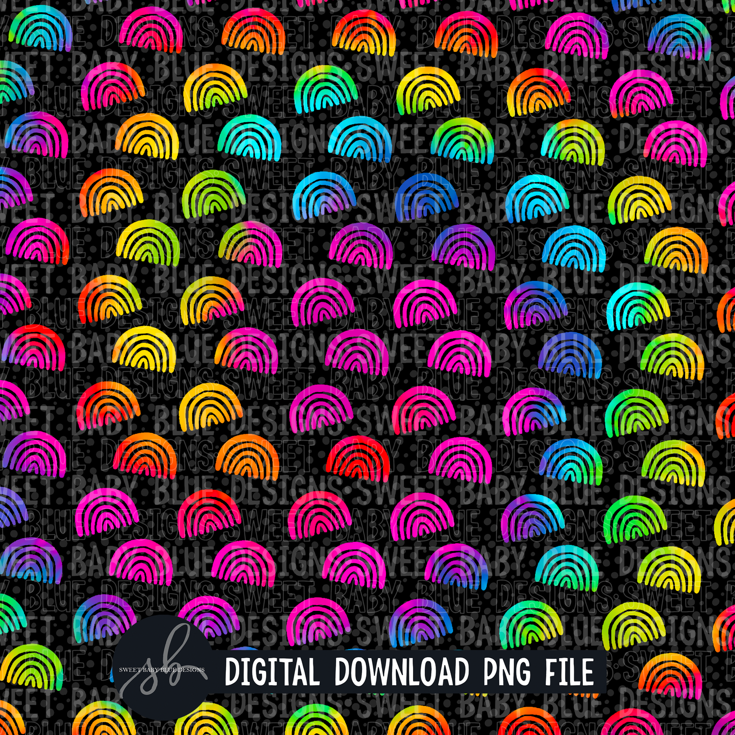 Colorful rainbow- Digital paper - 2022 -PNG file- Digital Download