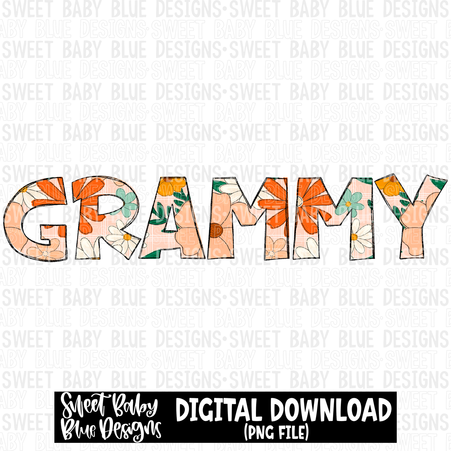 Grammy- Floral - 2023 - PNG file- Digital Download