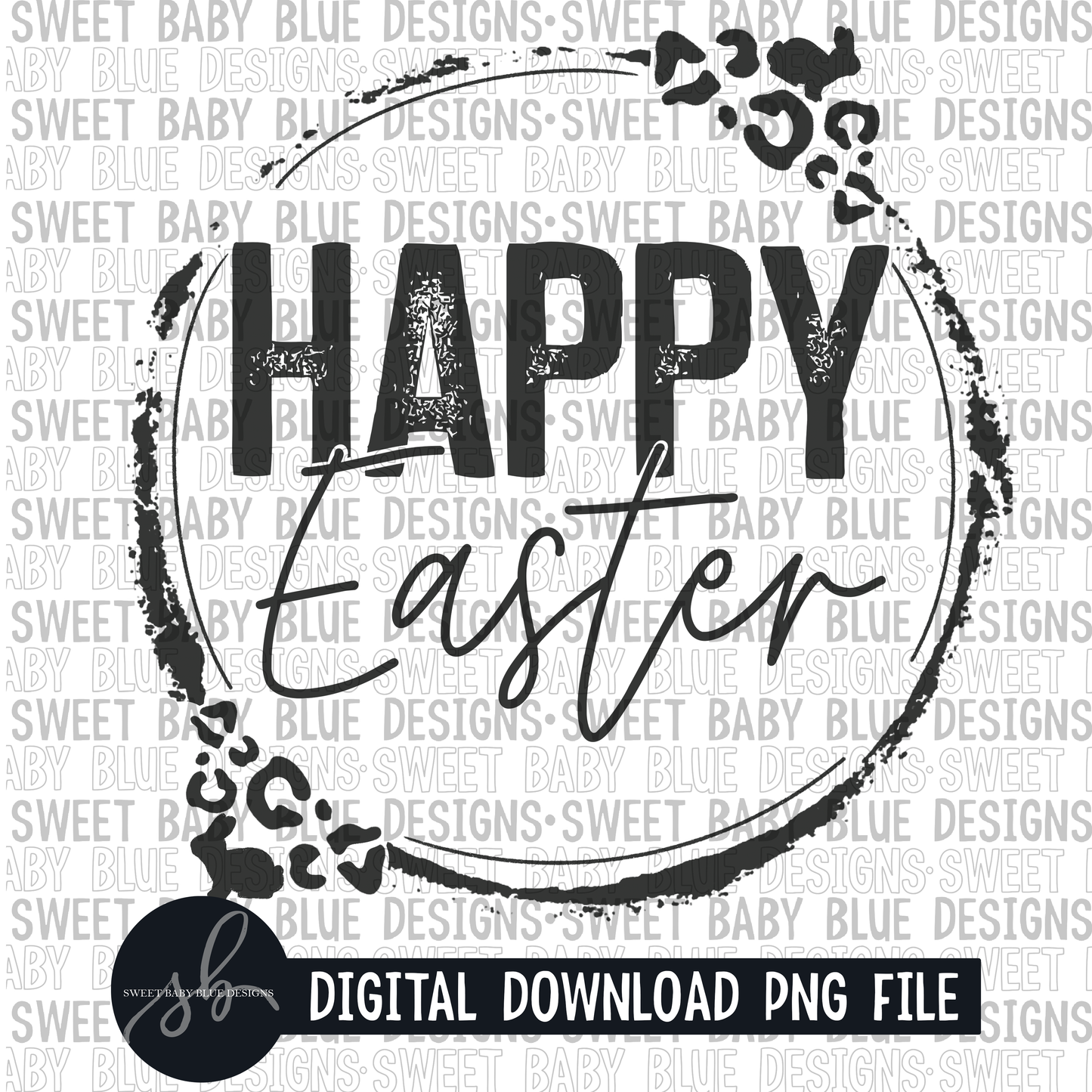 Happy Easter- Single color- 2022 - PNG file- Digital Download