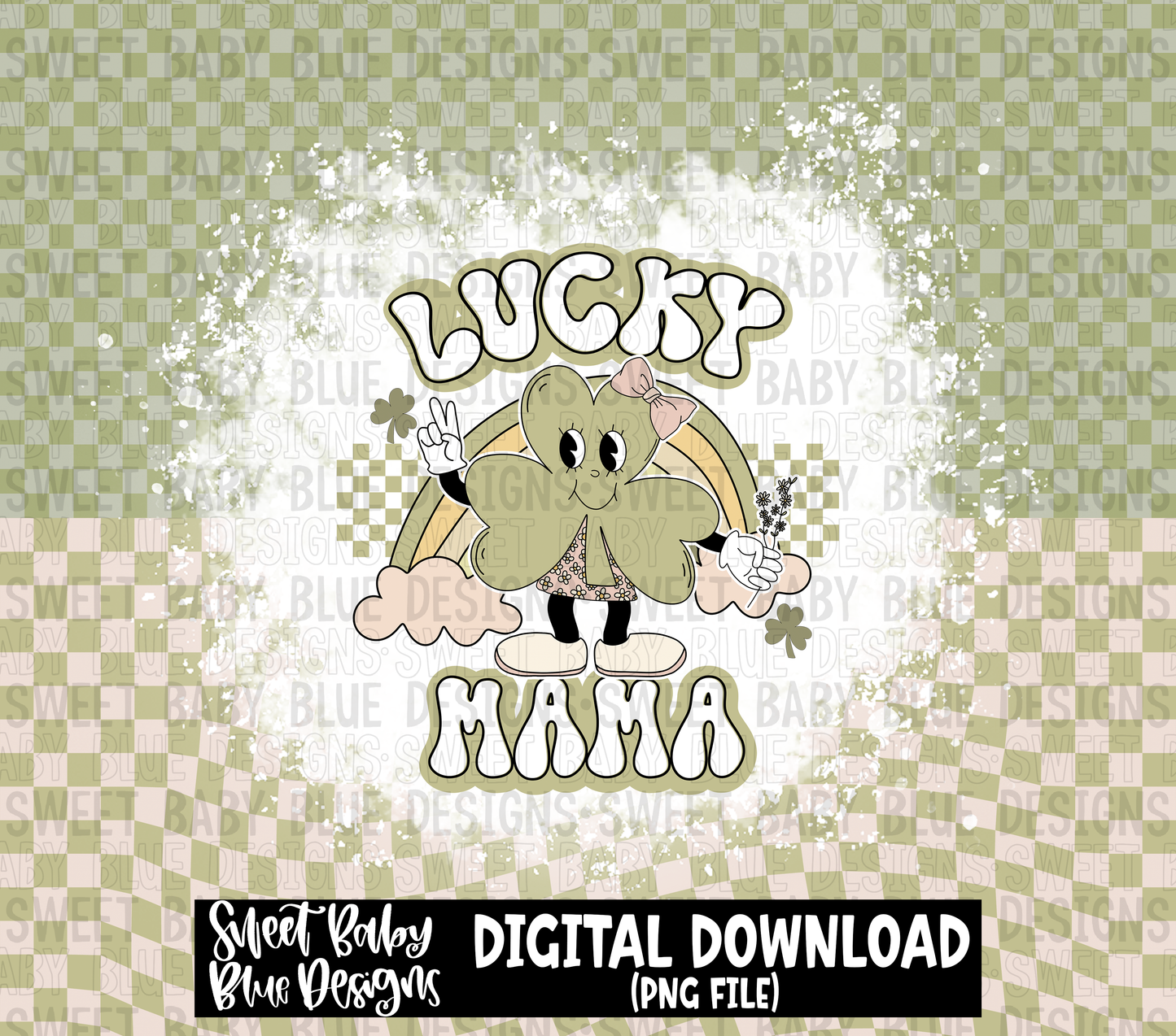 Lucky mama- St. Patrick's Day- 20 oz. skinny tumbler- 2023 -PNG file- Digital Download