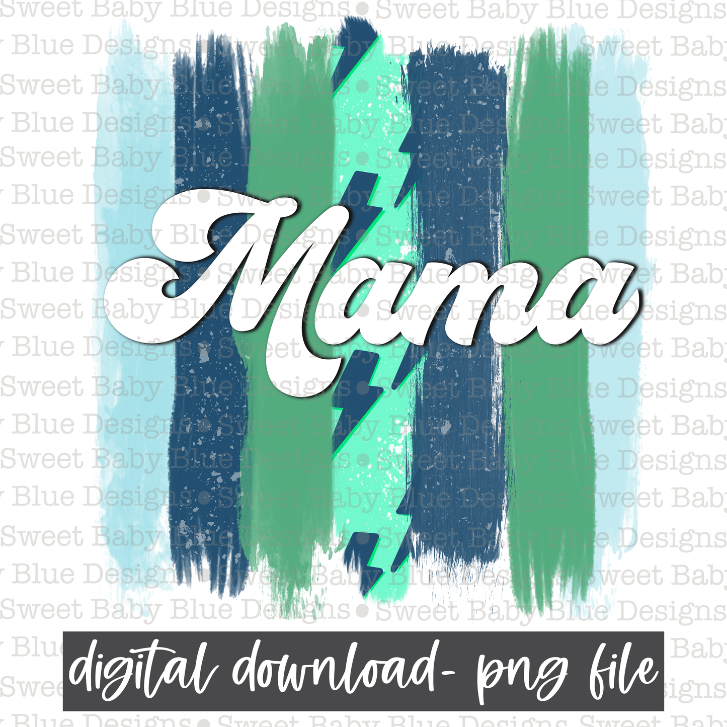 Mama- Boy- Brushstroke- PNG file- Digital Download