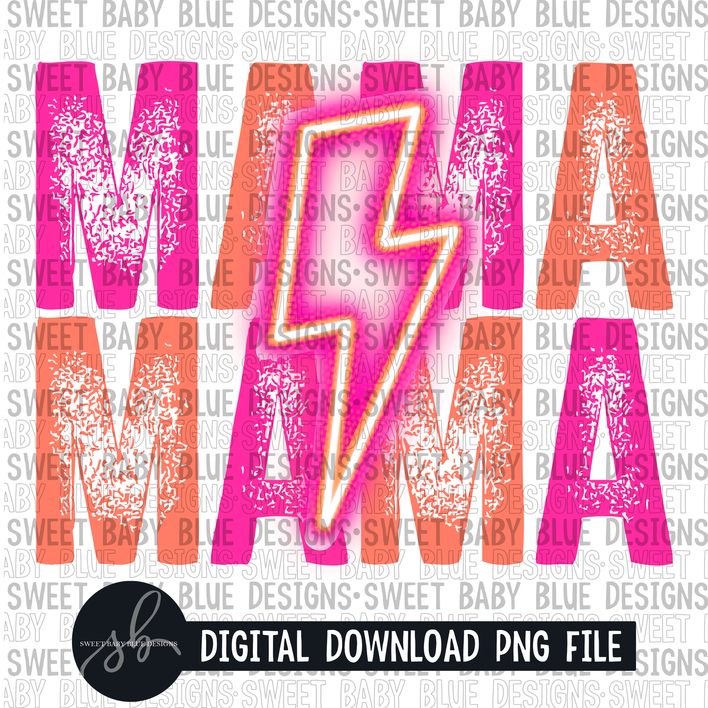 Mama- Colorful- Bolt- 2022 - PNG file- Digital Download