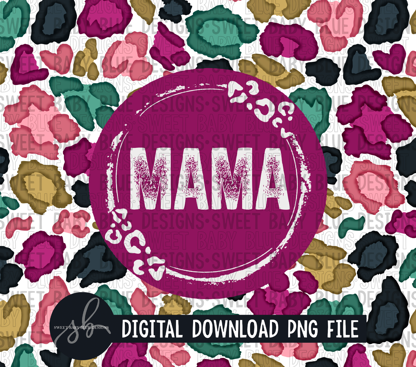 Mama- Leopard- 20 oz. skinny tumbler- 2022 -PNG file- Digital Download