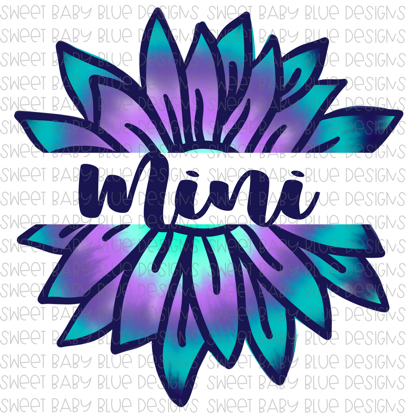 Mini- Sunflower- Watercolor- PNG file- Digital Download