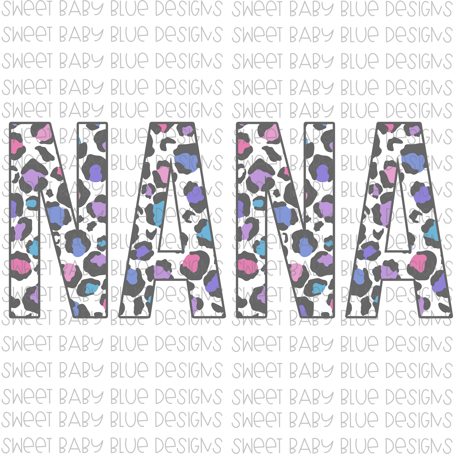 Nana- Leopard- PNG file- Digital Download