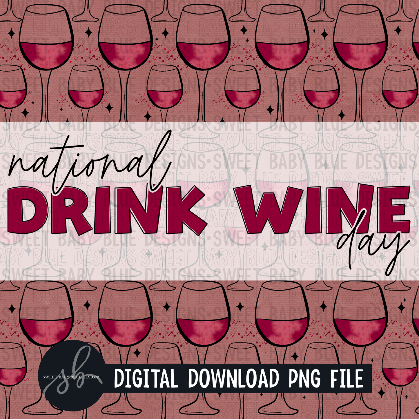 National drink wine day- Interactive post - 2022 -PNG file- Digital Download