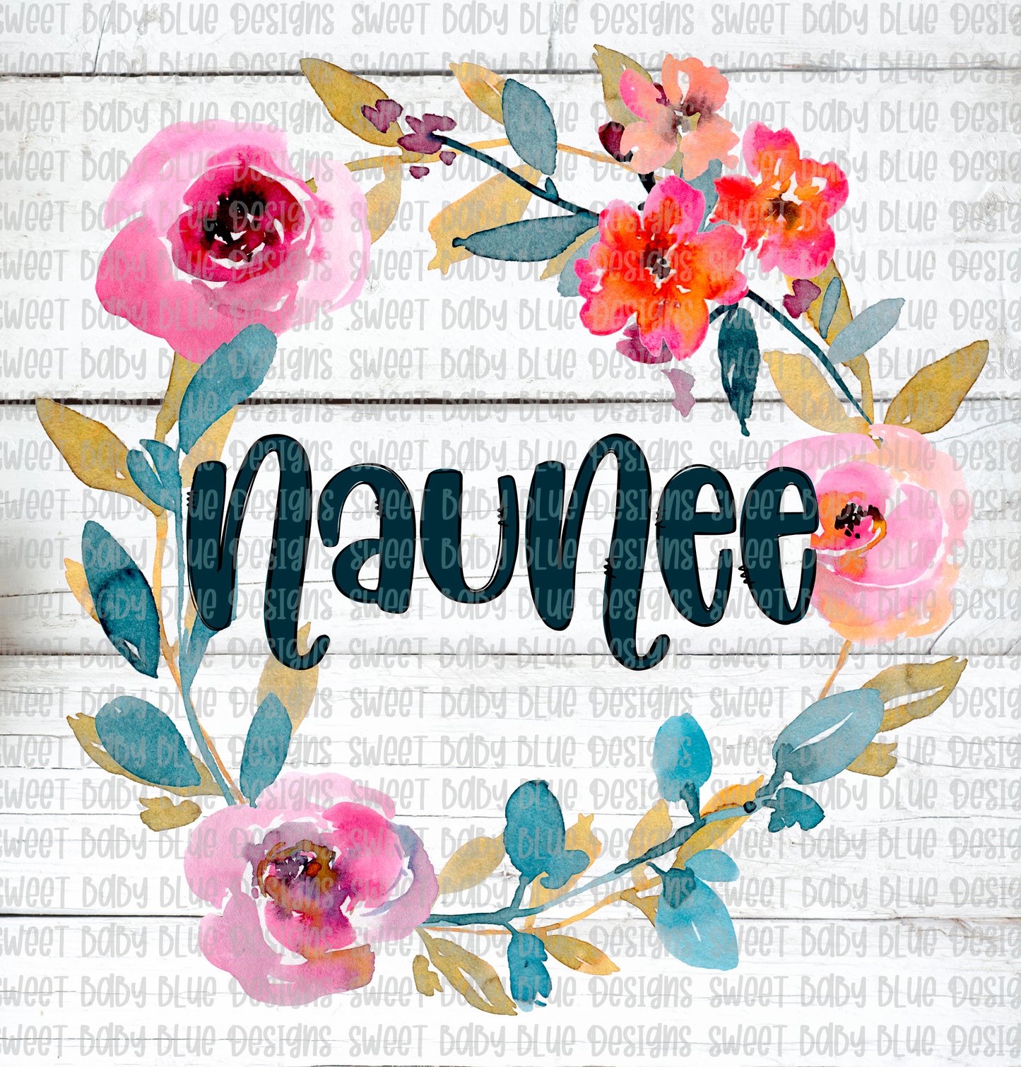 Naunee- Floral- PNG file- Digital Download