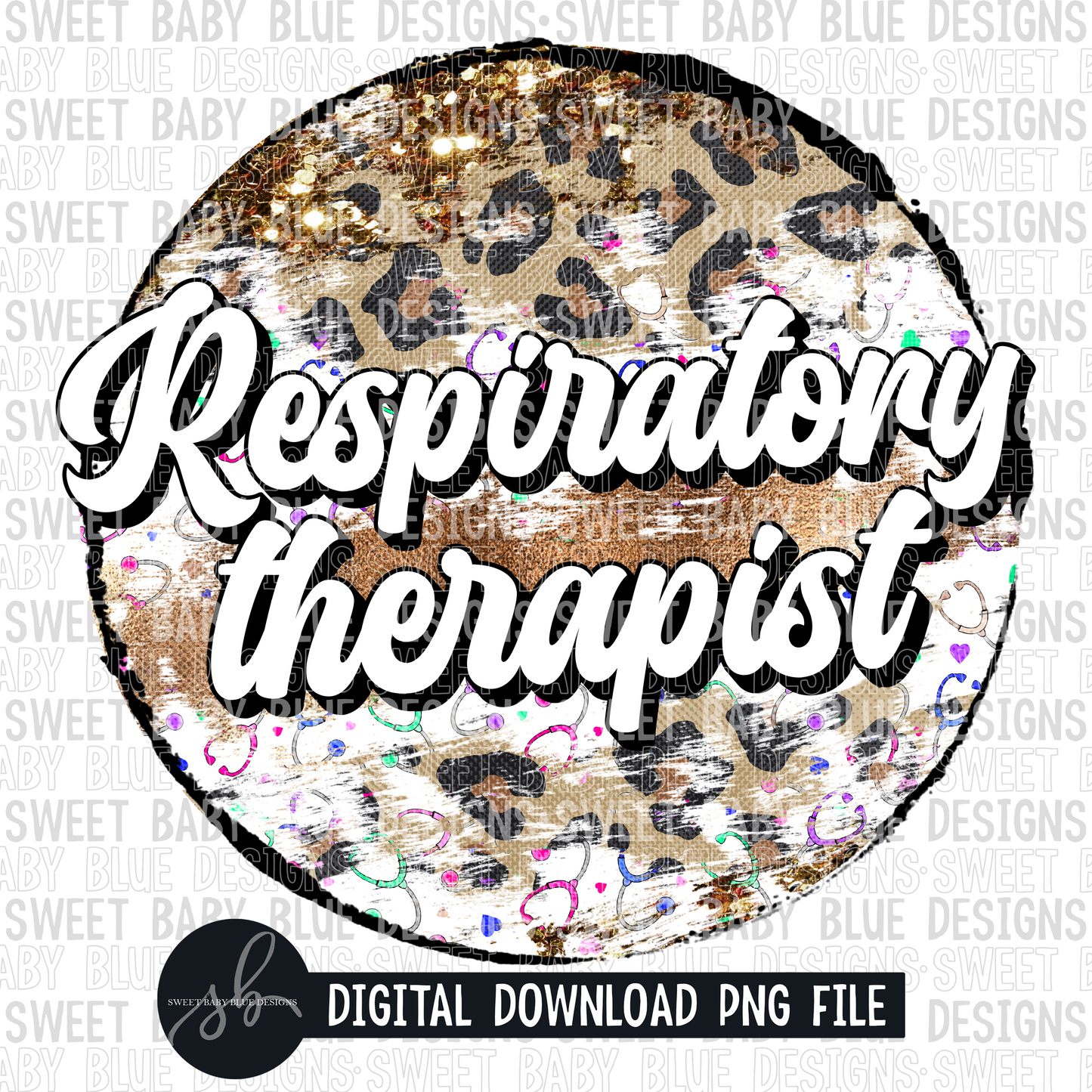Respiratory therapist- Colorful circle- 2022- PNG file- Digital Download