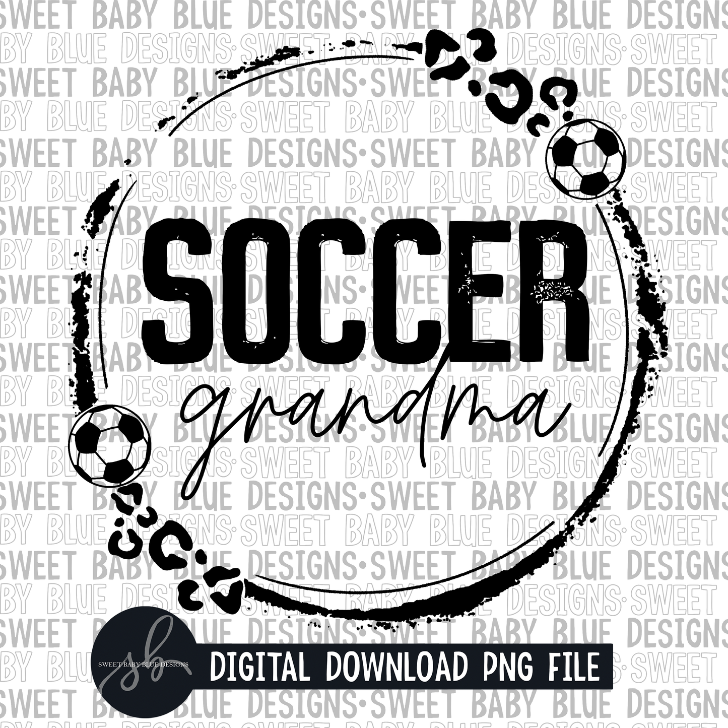 Soccer grandma- Single color- 2022 -PNG file- Digital Download