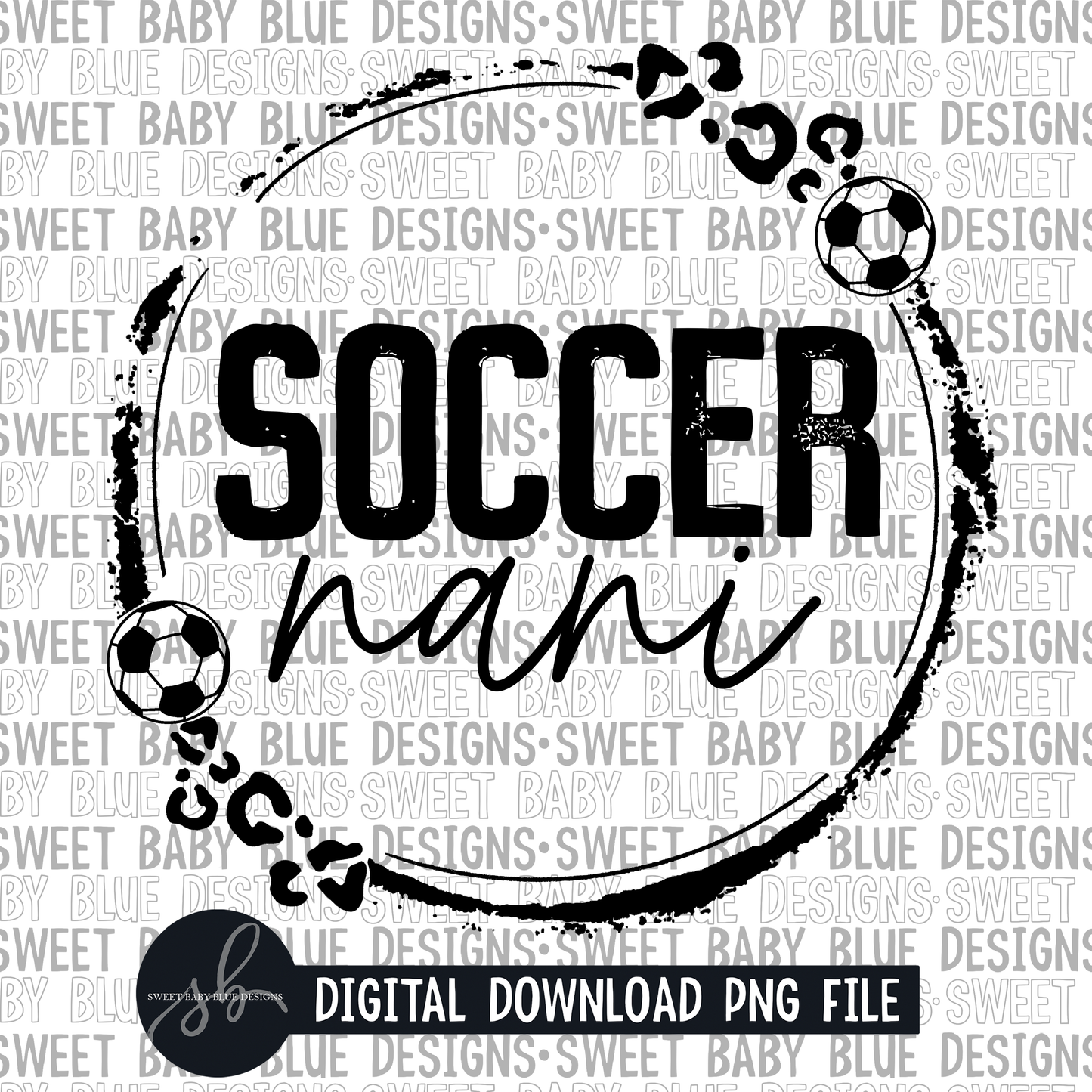 Soccer nani- Single color- 2022 -PNG file- Digital Download
