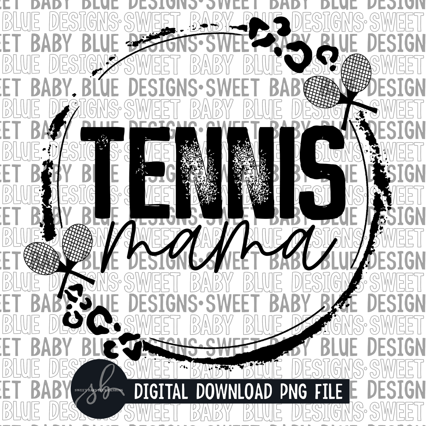 Tennis mama- Single color- 2022 - PNG file- Digital Download