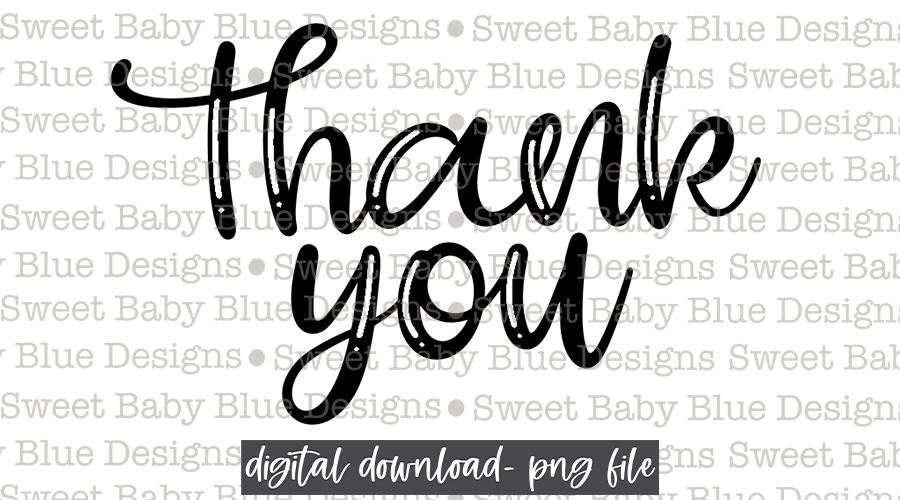 Thank you - Thermal Sticker- Designed in 2.25 x 1.25- 2021- PNG file- Digital Download