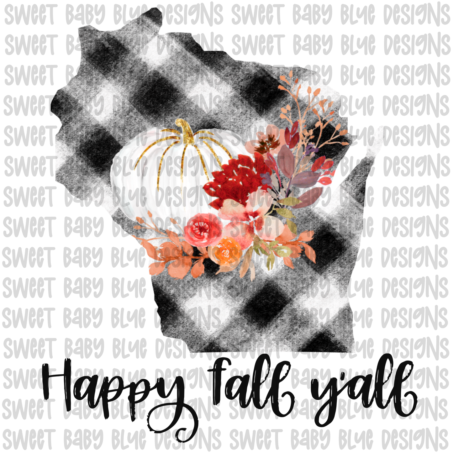 Wisconsin Happy Fall y'all- Fall- PNG file- Digital Download