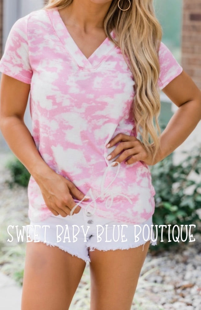 Pink Tie-Dye top
