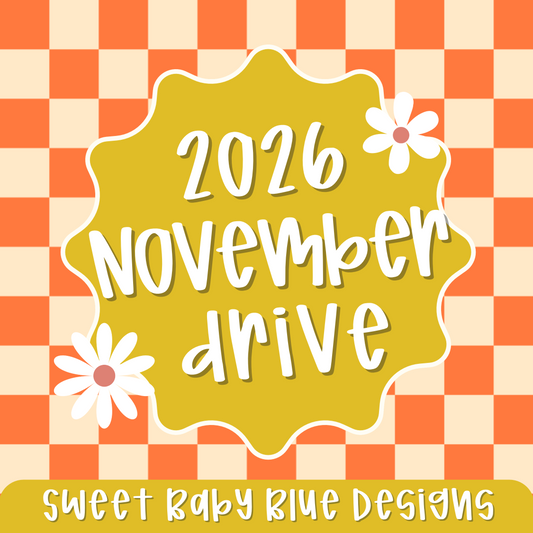 November Drive- 2026- PNG file- Digital Download