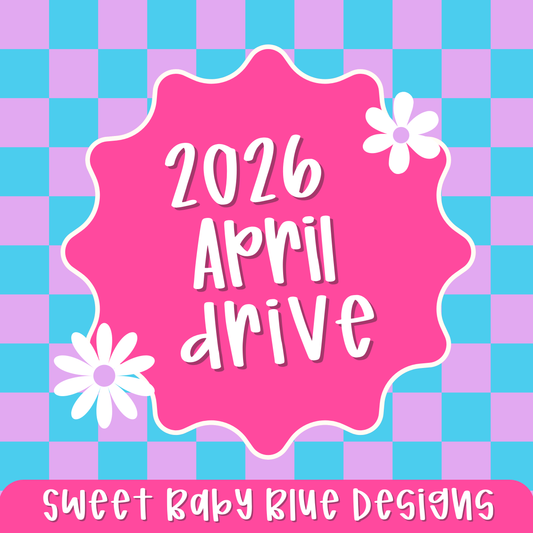 April Drive- 2026- PNG file- Digital Download