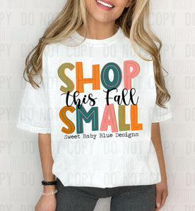 Shop small this fall- Custom business name- PNG file- Digital Download