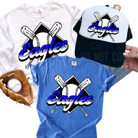 Custom Baseball mascot - PNG file- Digital Download