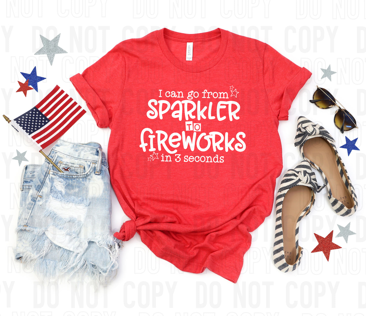 I can go from sparkler to fireworks- Summer - 2023- PNG file- Digital Download