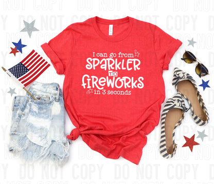 I can go from sparkler to fireworks- Summer - 2023- PNG file- Digital Download