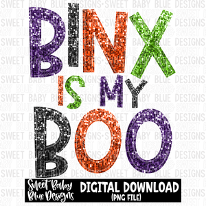 Boo- Halloween - Sequin - 2023- PNG file- Digital Download