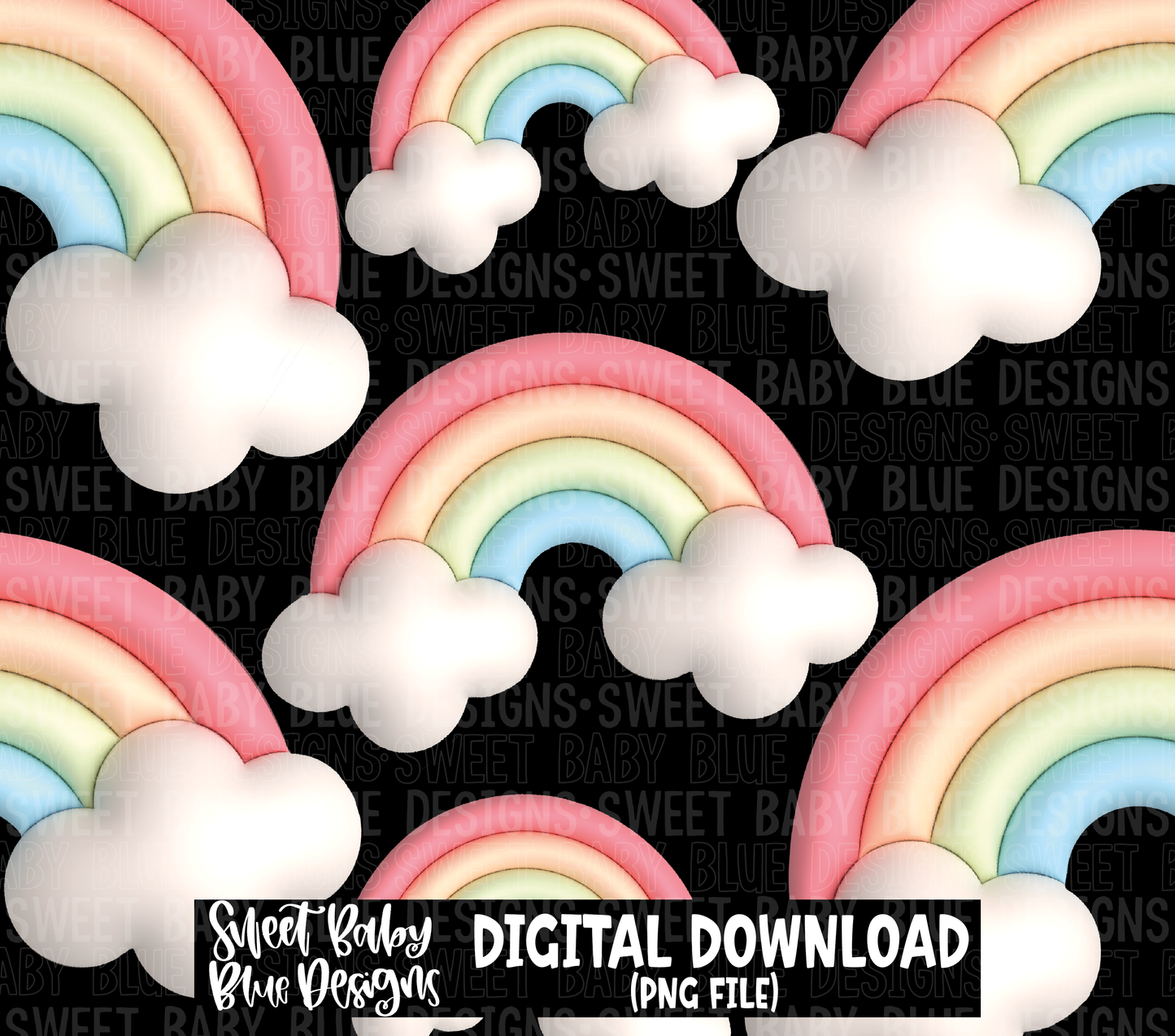 Black rainbow 3D style - 20 oz. skinny tumbler- 2022 -PNG file- Digital Download