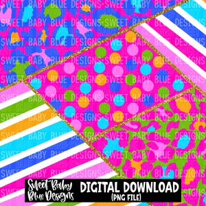 Bright colorblock- Digital paper- 2023 - PNG file- Digital Download