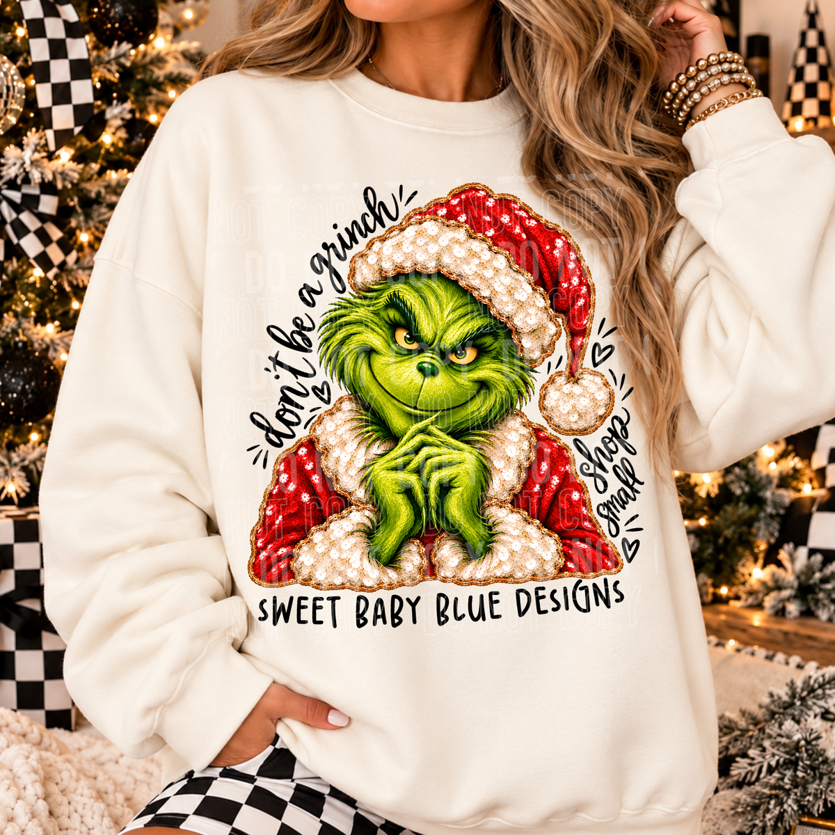 Don't Be a G Shop Small Christmas - Custom Business Name - PNG file- Digital Download