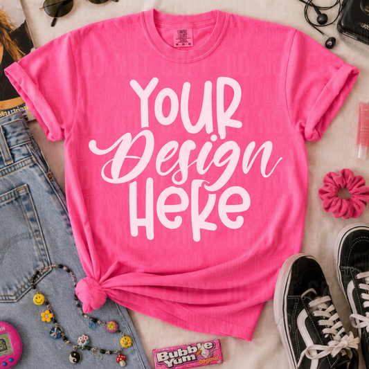CC1717 Neon Pink- 90's Style - 2026 - PNG file- Digital Download