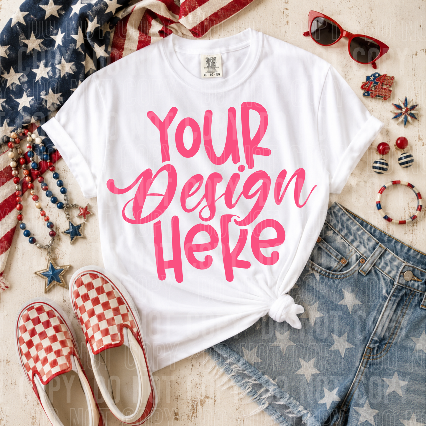 CC1717 White- 4th - 2026 - PNG file- Digital Download