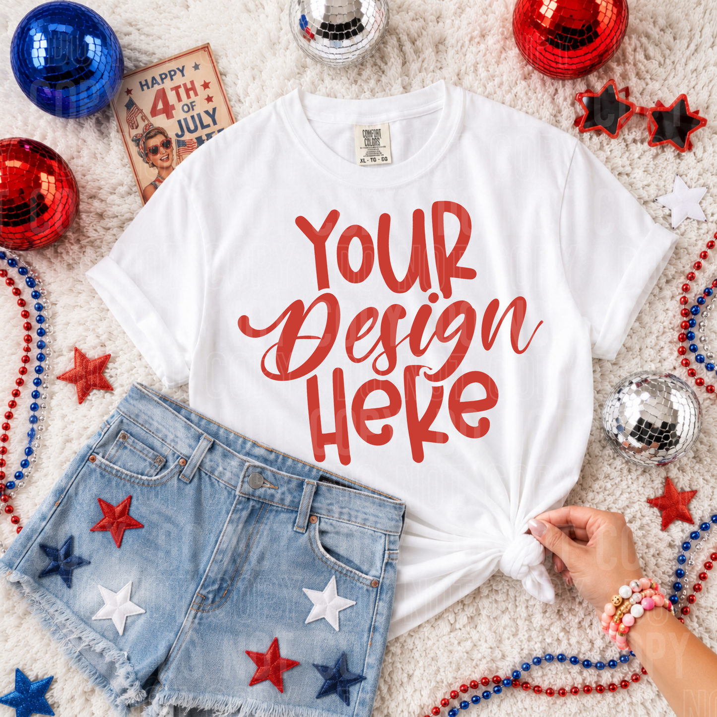 CC1717 White- 4th of July - 2026 - PNG file- Digital Download