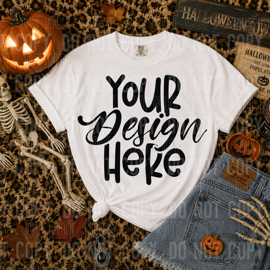 CC1717 White - Halloween- Mockup- 2026 - PNG file- Digital Download