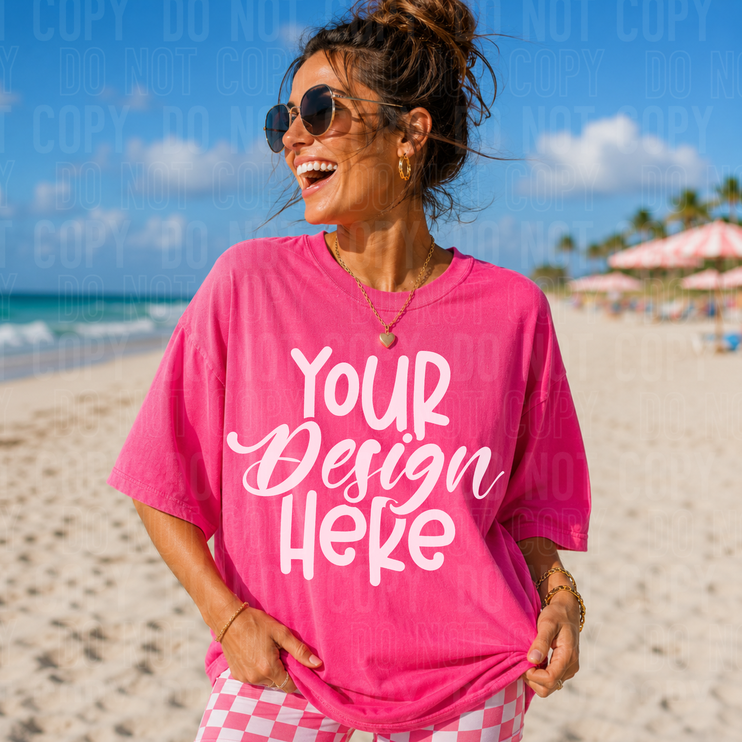 Neon Pink CC 1717- Beach - 2026 - PNG file- Digital Download