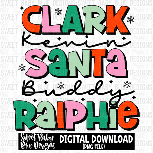 Christmas names- Christmas - 2023 - PNG file- Digital Download