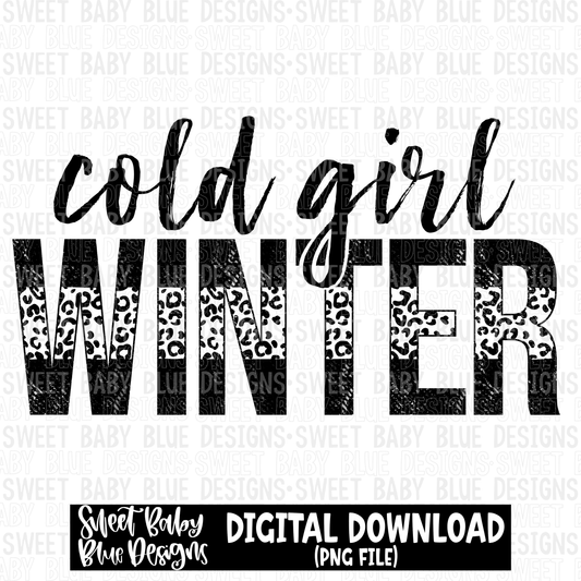 Cold girl winter - 2023- PNG file- Digital Download