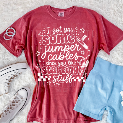 I Got You Some Jumper Cables - BLACK and WHITE fonts - 2026 - PNG file- Digital Download