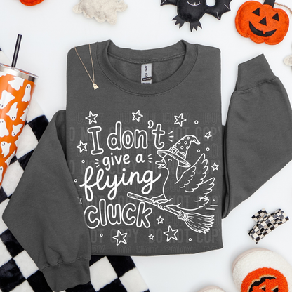 I Don't Give a Flying Cluck - BLACK and WHITE fonts - 2026 - PNG file- Digital Download