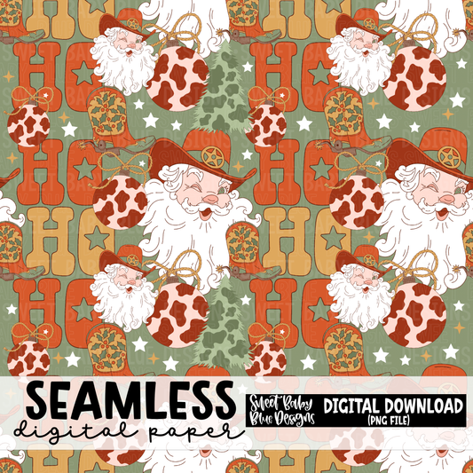 Country Christmas - Seamless - Digital paper- 2023 - PNG file- Digital Download