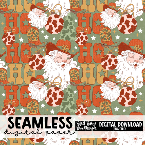 Country Christmas - Seamless - Digital paper- 2023 - PNG file- Digital Download