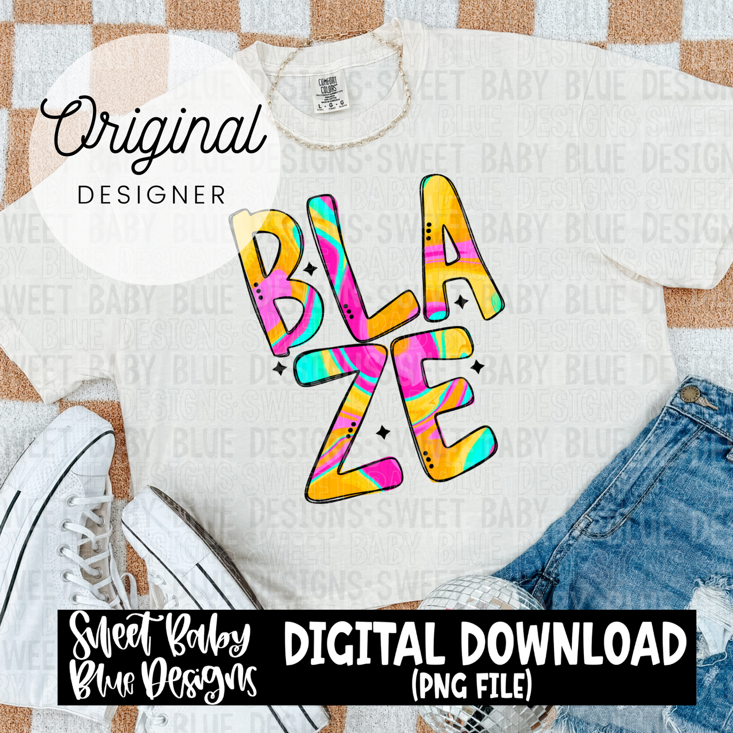 Blaze - Colorful - 2024 - PNG file- Digital Download