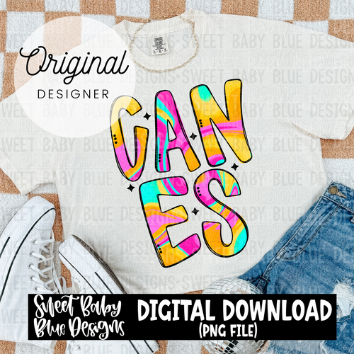Canes - Colorful - 2024 - PNG file- Digital Download
