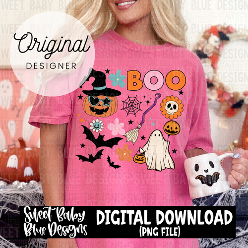 Boo- Halloween- 2024- PNG file- Digital Download