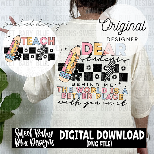 Dear students behind me- 2024- PNG file- Digital Download