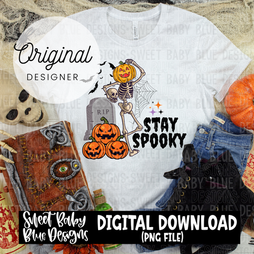 Spooky- Skeleton - 2024 - PNG file- Digital Download