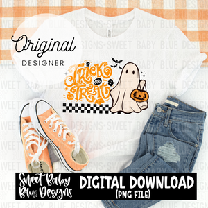 Trick or treat- Halloween ghost - 2024 - PNG file- Digital Download