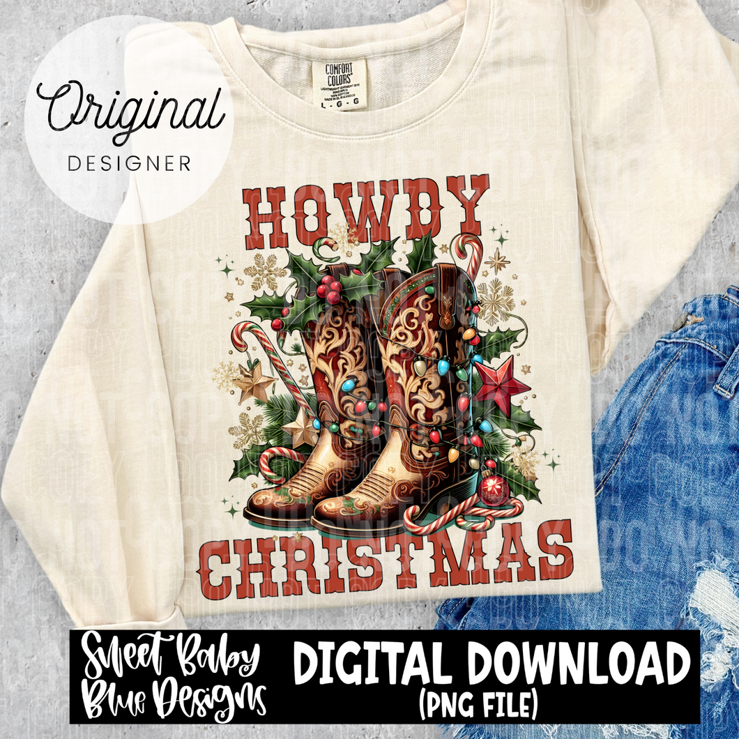 Howdy Christmas - 2024 - PNG file- Digital Download