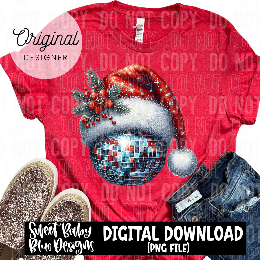 Disco Christmas - 2024 - PNG file- Digital Download