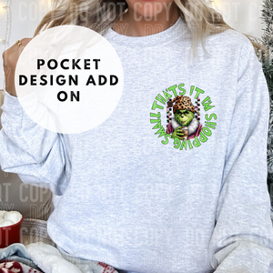 That's it I'm shopping small - POCKET DESIGN ADD ON - 2024- PNG file- Digital Download