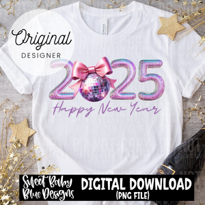 2025 Happy New Year - 2024 - PNG file- Digital Download